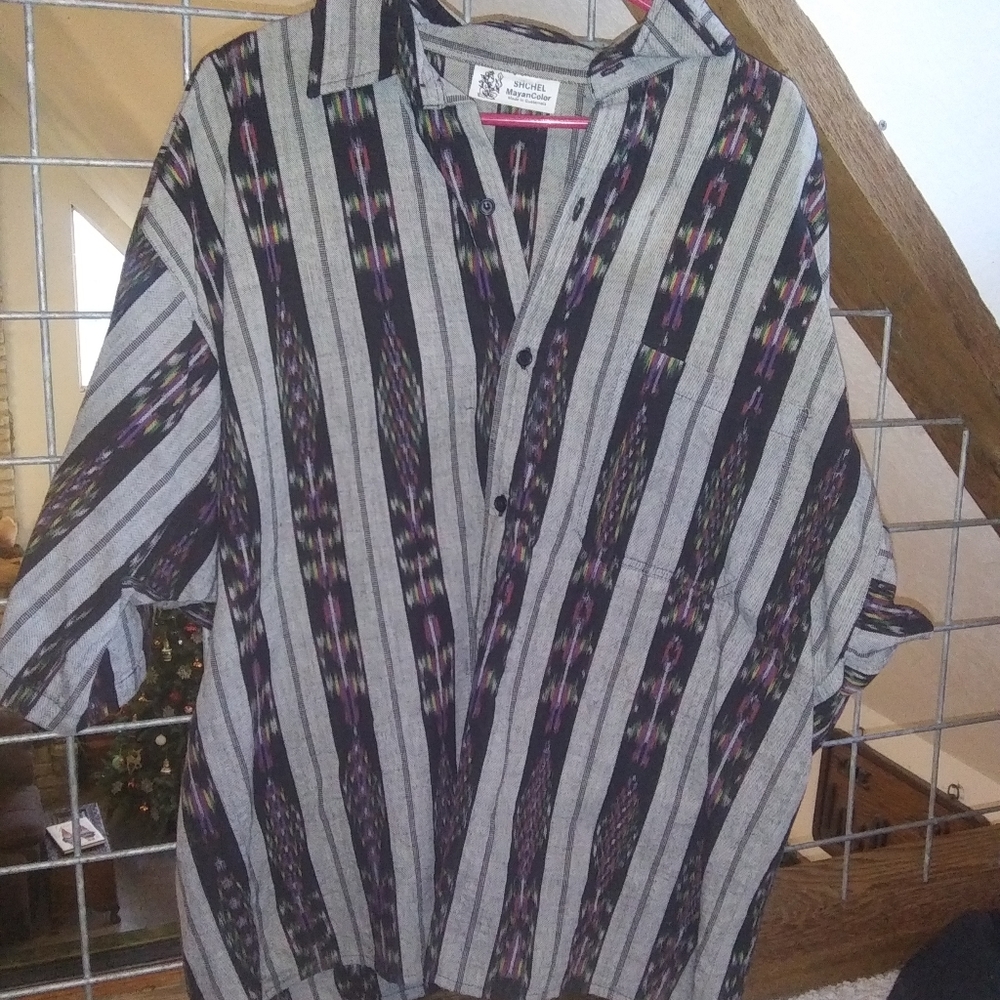 Mens Striped Patterned Shirt